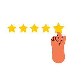 Business Hand Illustration 1 Hand Holding Stars