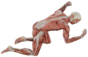 male muscle body exercise person with transparent background