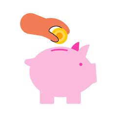 Business Hand Illustration 1 Hand Holding Coins