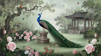 peacock in the park