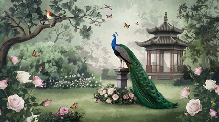 peacock in the park