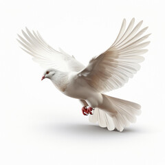 Obraz premium pigeon flying on white background