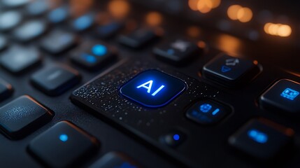 Obraz premium Exploring the intersection of ai technology and modern computing interfaces