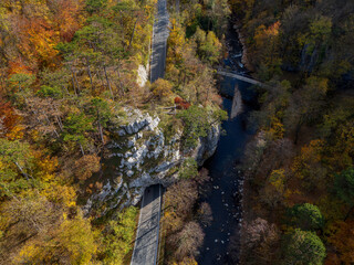 Urtelstein bei Baden von oben im Herbst