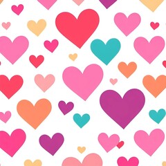 seamless background with hearts