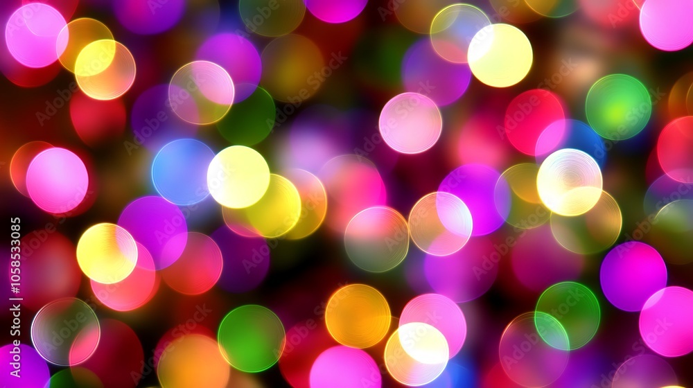 Poster colorful bokeh lights background blank background with copy space for design projects