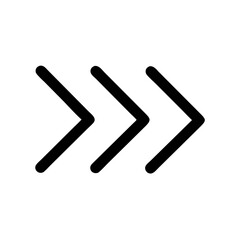 Obraz premium Triple right arrows in sequence