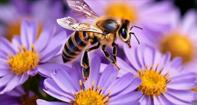 bee on a flower, bee close up, new bee Sean, 