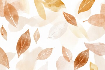 Obraz premium Isolated Elements of Autumn Leaves in Soft Brown Tones for Seasonal Design