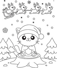 cat and Randeer coloring