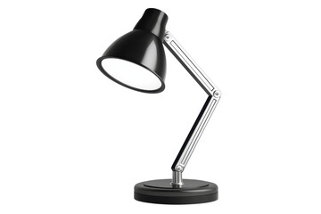 Sleek black desk lamp with adjustable arm and modern design, perfect for office or home workspace illumination.