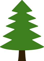 Autumn Trees with Fall Leafs. Tree icon, simple silhouettes. Forest. Flat trees set, pines, spruces, conifers and deciduous trees. Autumn Leafs isolated illustration.