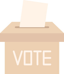 Vote icon. Voting art illustration. Ballot box on white isolated background. Election. Democracy, government, campaign, political, voter, ballot, candidate, president icons collection.