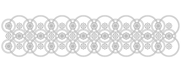 Isolated Chinese ornamental border. Vector illustration. Ethnic design element. Template for card, frames, textile