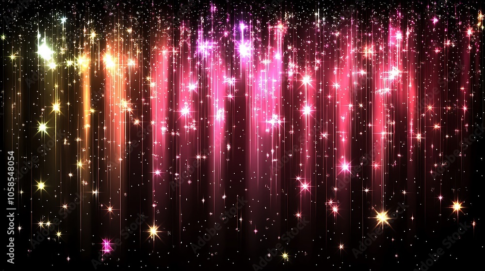 Poster Sparkling Background with Lights Clean Blank Canvas with Empty Space for Designs