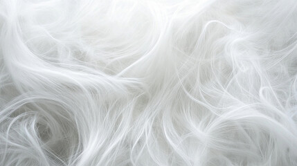 Obraz premium Wispy white texture swirling softly, creating delicate and ethereal appearance. This soft fiber background evokes sense of calm and tranquility, perfect for various design applications