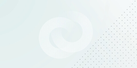 White abstract background. Modern circle lines pattern. Futuristic concept. Minimal geometric design.