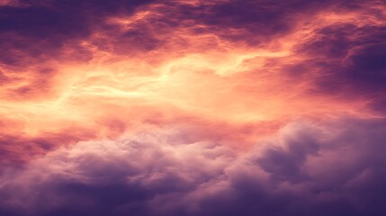 Obraz premium Dramatic Sky Clouds Sunset Subtle Blur Background with Space for Custom Text