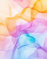 A mesmerizing abstract artwork featuring swirling, translucent colors that blend and flow into one another.