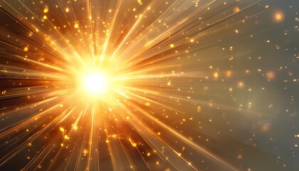 Abstract Solar Flares with Golden Light Rays | Background
