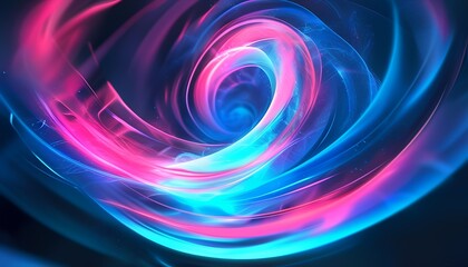 Swirling Abstract Energy with Neon Gradient | Background