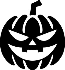Horror and scary halloween faces silhouette icon, Pumpkin, emoji and tattoo ghost smile spooky jack evil mouth eyes scary silhouette illustration 
