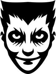 Horror and scary halloween faces silhouette icon, Pumpkin, emoji and tattoo ghost smile spooky jack evil mouth eyes scary silhouette illustration 