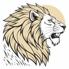 lion head vector illustration