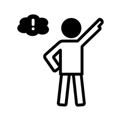 Vector solid black icon for Point and figure