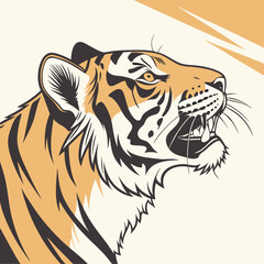 tiger head vector illustration