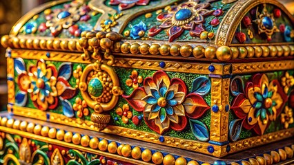 Obraz premium Close-up view reveals the intricate surface structure of Alter Berseekoffer.