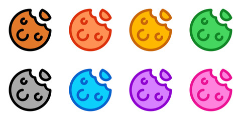 Fototapeta premium Editable choco chip cookie vector icon. Bakery, cooking, food. Part of a big icon set family. Perfect for web and app interfaces, presentations, infographics, etc