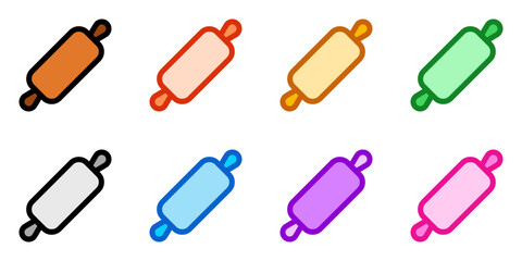 Editable rolling pin vector icon. Bakery, cooking, appliances,  kitchenware, food. Part of a big icon set family. Perfect for web and app interfaces, presentations, infographics, etc