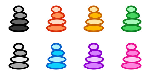Editable stone balancing, zen, stack vector icon. Wellness, spa, relaxation. Part of a big icon set family. Perfect for web and app interfaces, presentations, infographics, etc