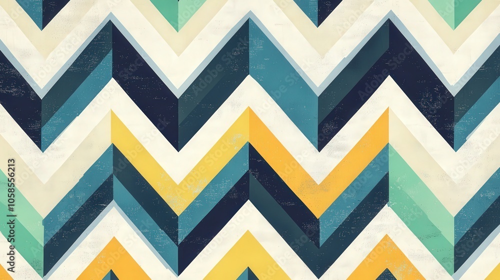 Aufkleber chevron patterns are a bold and dynamic design element, known for their sharp, zigzag lines.