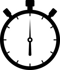 Stopwatch icon black and white - Shortest time.