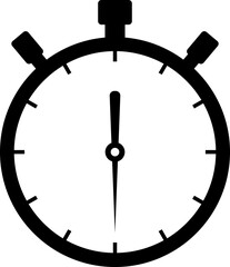 Stopwatch icon black and white - Shortest time.