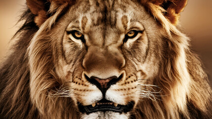 Naklejka premium close up of a lion