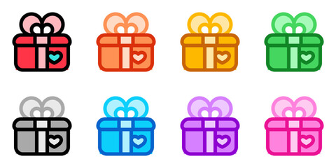 Editable wedding gift vector icon. Wedding, valentine, love, celebration. Part of a big icon set family. Perfect for web and app interfaces, presentations, infographics, etc