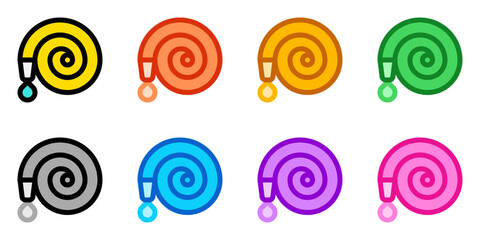 Editable garden hose vector icon. Gardening, landscaping, horticulture. Part of a big icon set family. Perfect for web and app interfaces, presentations, infographics, etc