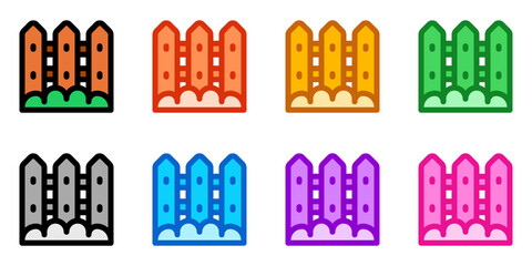 Editable fences vector icon. Gardening, landscaping, horticulture, building. Part of a big icon set family. Perfect for web and app interfaces, presentations, infographics, etc