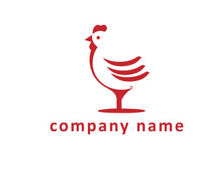 chicken logo on a white background