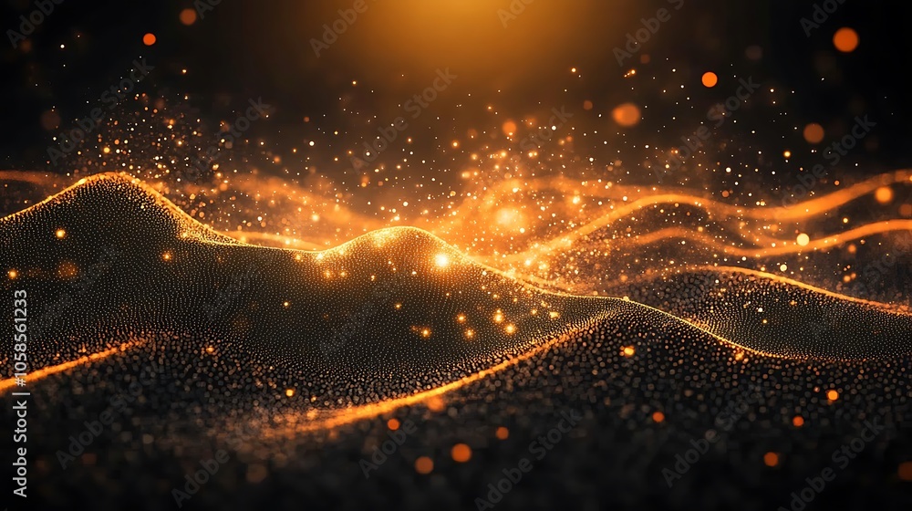 Poster abstract glittering background light gradient background with room for typography