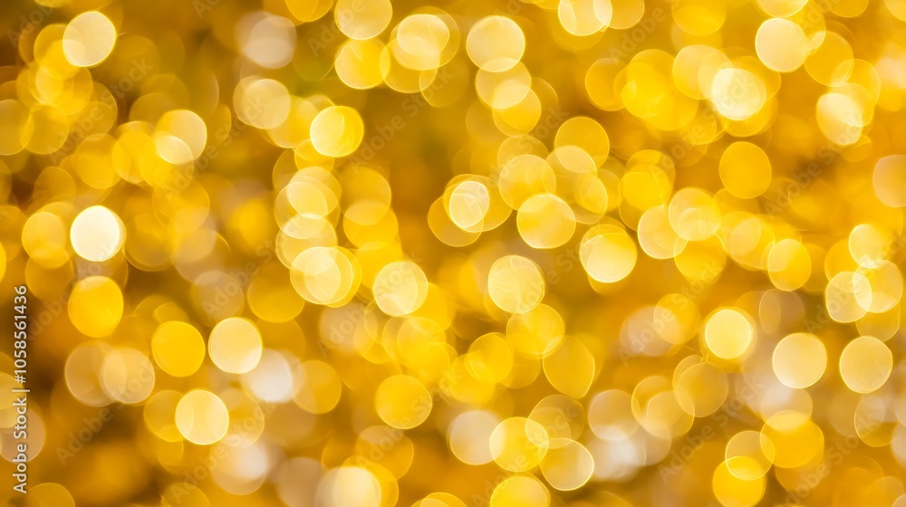Poster golden bokeh background minimalist white background with space for text