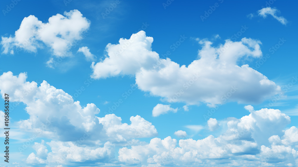 Poster sky background with tiny clouds. panorama sky background