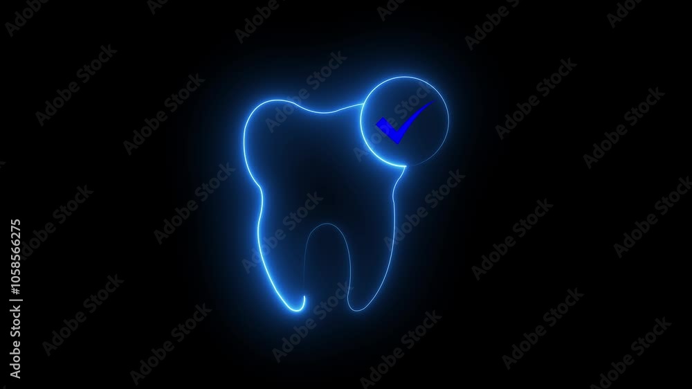 Poster abstract neon design featuring a curved line and a number.