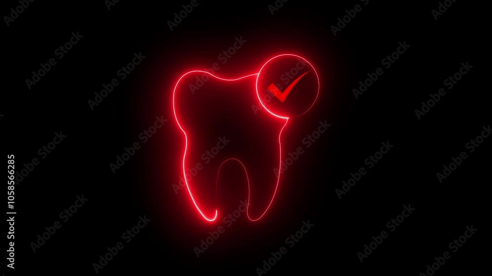 Poster abstract neon design featuring a curved line and a number.