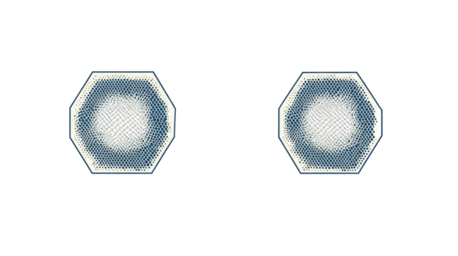 Hexagon Honeycombs With Halftone Effects on a Transparent Background Generative AI
