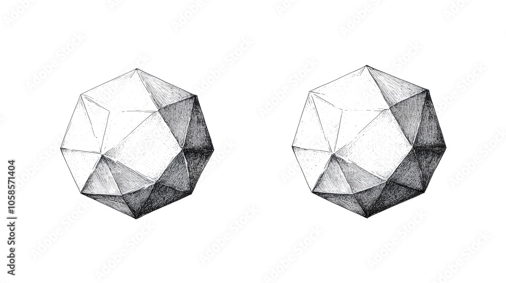 Poster hexagon honeycombs with halftone effects on a transparent background generative ai