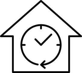 Remote Work icon. Home office. Telecommuting, Working from home, Online job image.